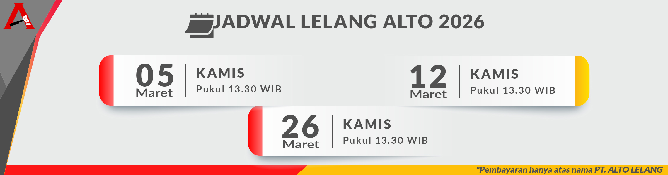 Jadwal Lelang MARET 2026